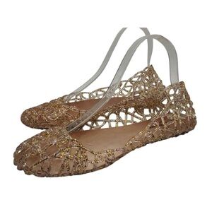 Vivienne Westwood Glittering Gold Mesh Sandals